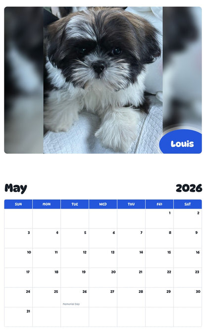2026 - 2027 Louis - Pawidols Pet Calendar
