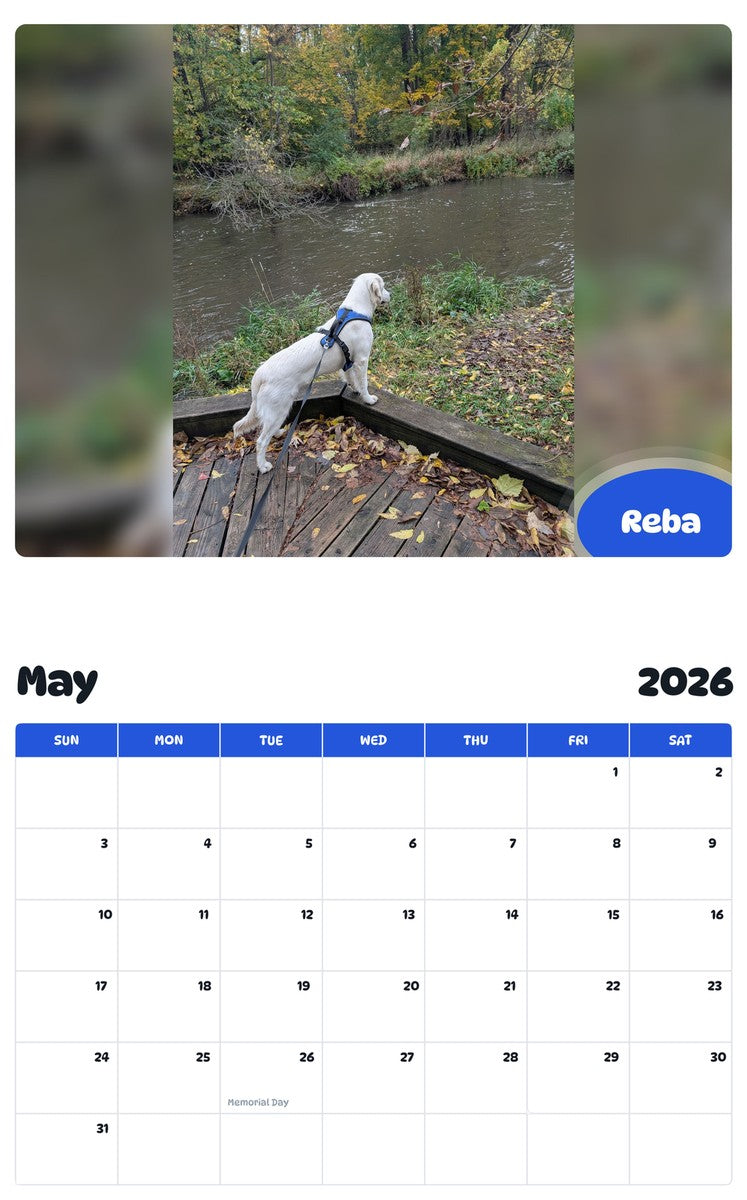 2026 - 2027 Reba - Pawidols Pet Calendar