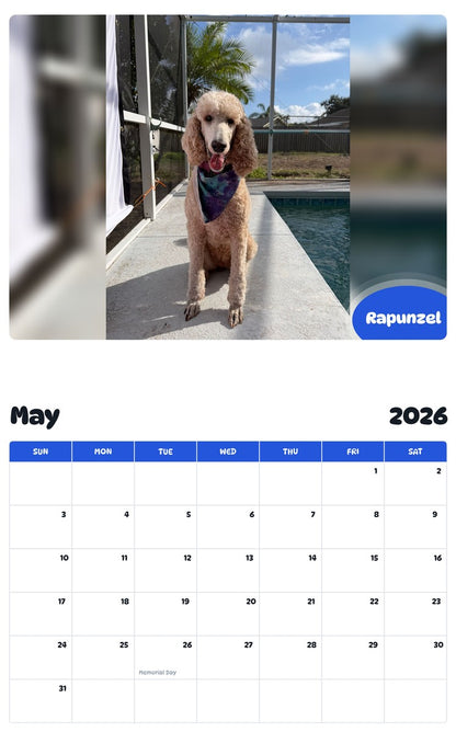2026 - 2027 Rapunzel - Pawidols Pet Calendar