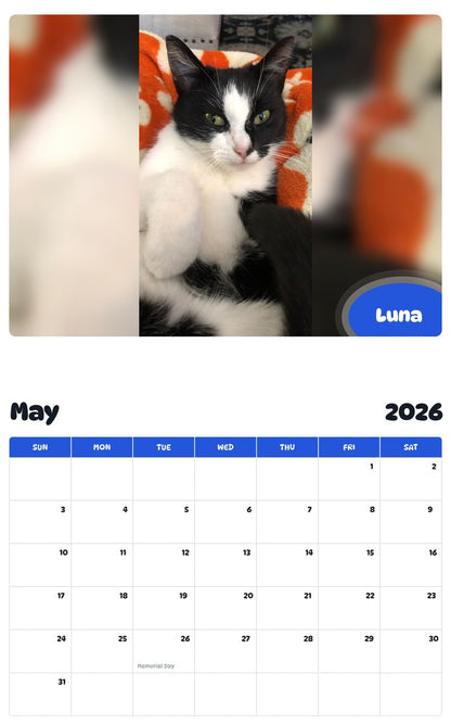 2026 - 2027 Luna - Pawidols Pet Calendar