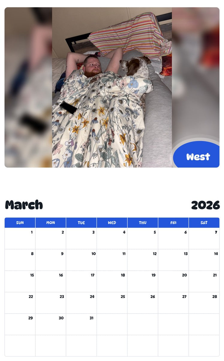 November 2025 - October 2026 West - Pawidols Pet Calendar