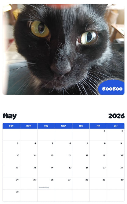2026 - 2027 BooBoo - Pawidols Pet Calendar