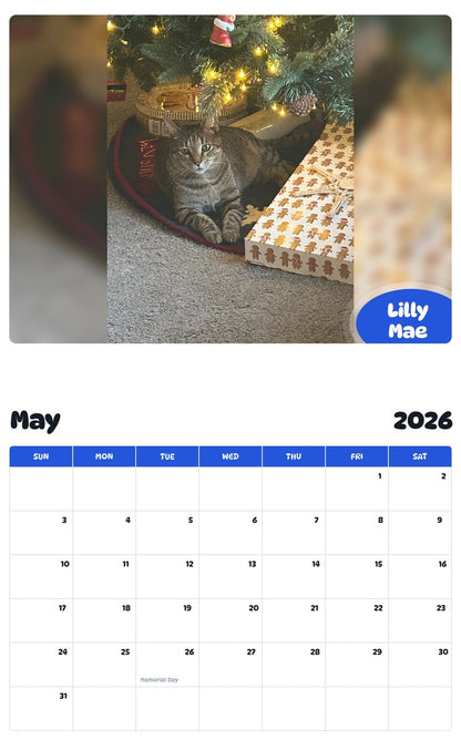 2026 - 2027 Lilly Mae - Pawidols Pet Calendar