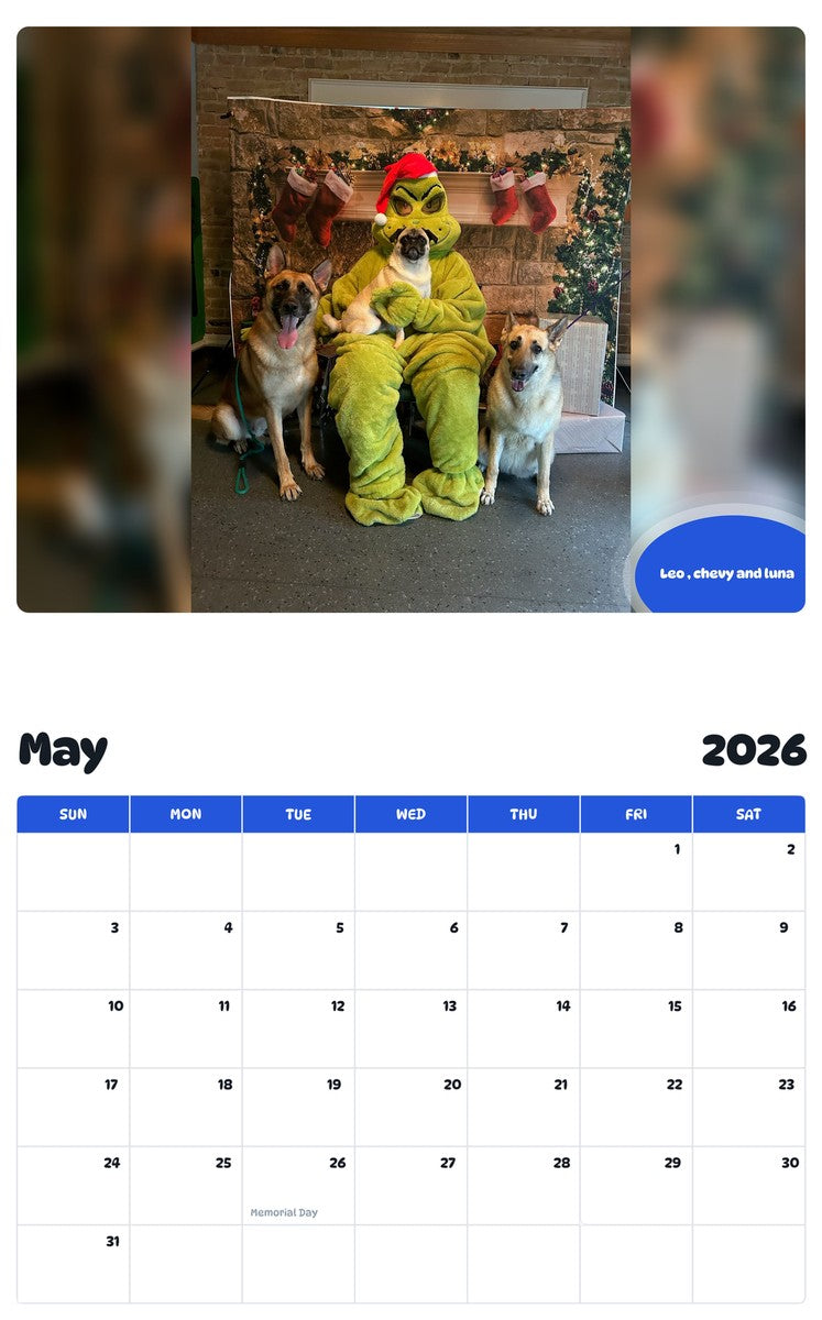2026 - 2027 Leo , chevy and luna - Pawidols Pet Calendar
