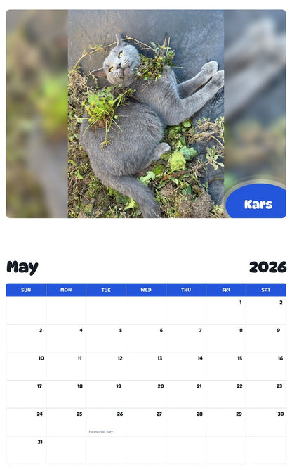 2026 - 2027 Kars - Pawidols Pet Calendar
