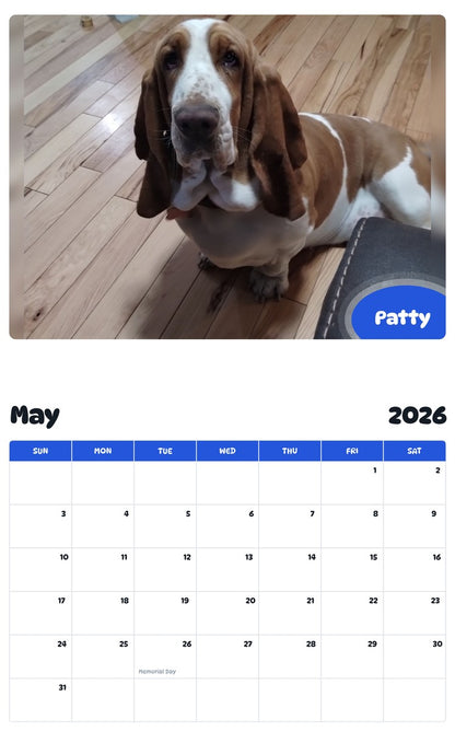 2026 - 2027 Patty - Pawidols Pet Calendar