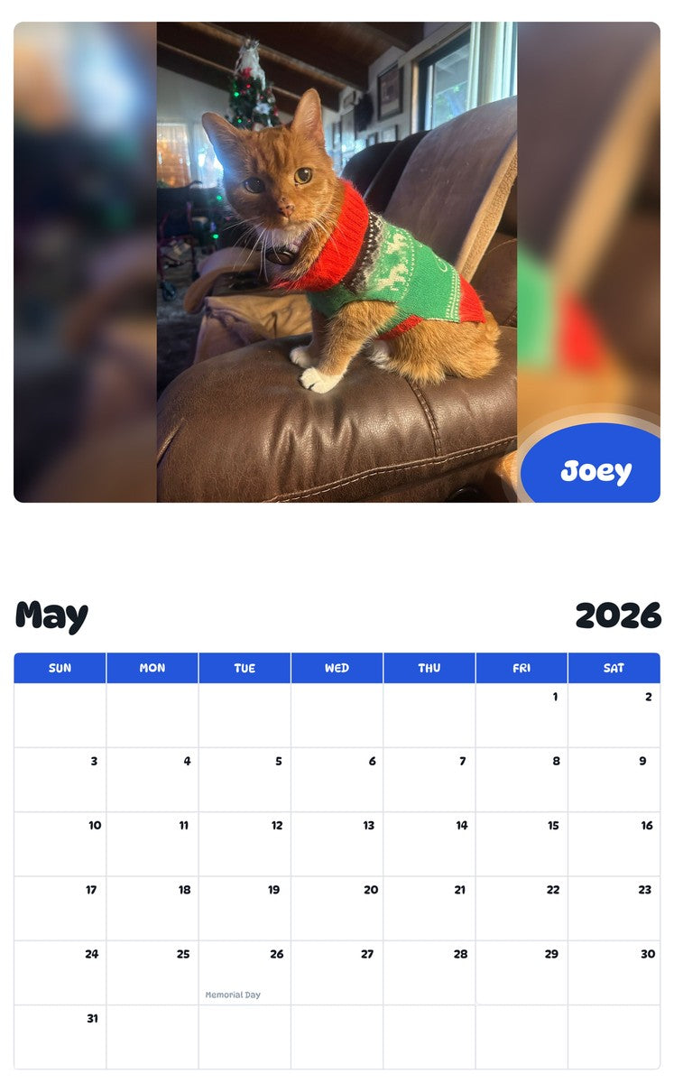 2026 - 2027 Joey - Pawidols Pet Calendar