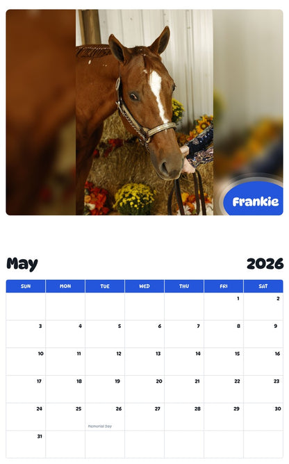2026 - 2027 Frankie - Pawidols Pet Calendar