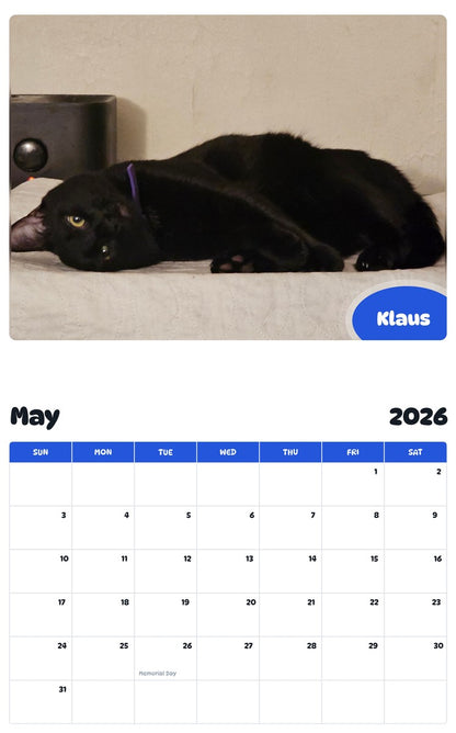 2026 - 2027 Klaus - Pawidols Pet Calendar