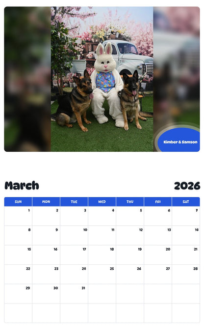 November 2025 - October 2026 Kimber & Samson - Pawidols Pet Calendar