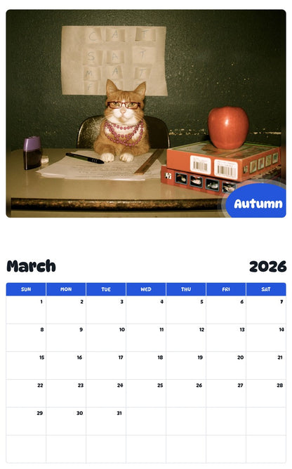 November 2025 - October 2026 Autumn - Pawidols Pet Calendar