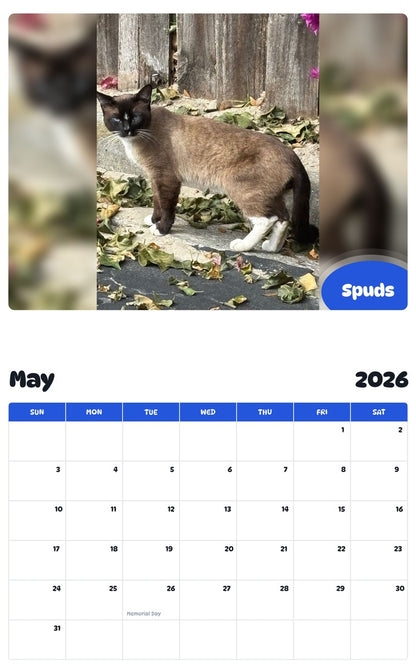 2026 - 2027 Spuds - Pawidols Pet Calendar
