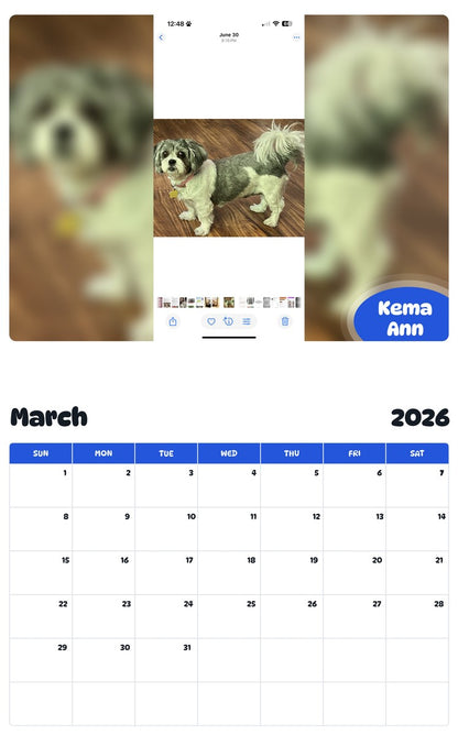 November 2025 - October 2026 Kema Ann - Pawidols Pet Calendar