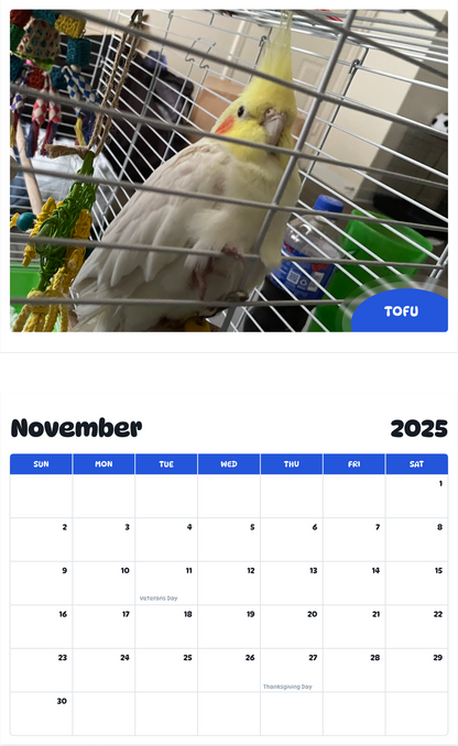 July 2025 - June 2026 Tofu - Pawidols Pet Calendar