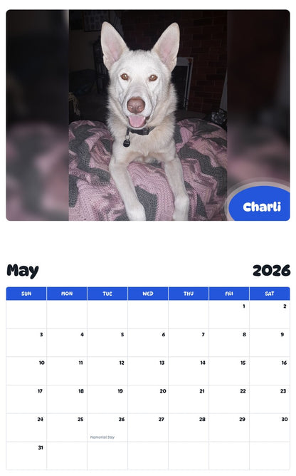 2026 - 2027 Charli - Pawidols Pet Calendar