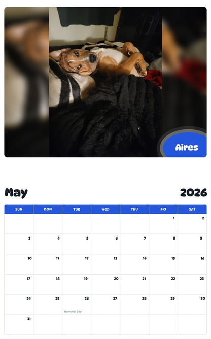 2026 - 2027 Aires - Pawidols Pet Calendar