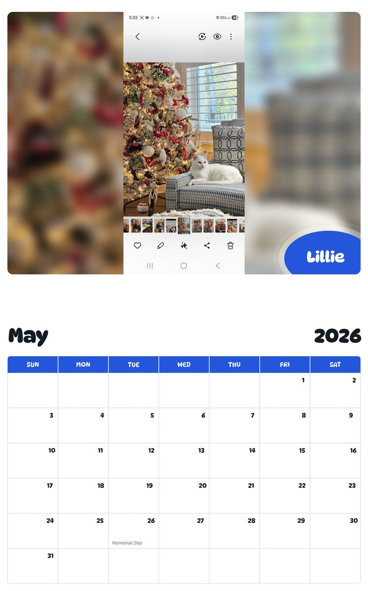 2026 - 2027 Lillie - Pawidols Pet Calendar