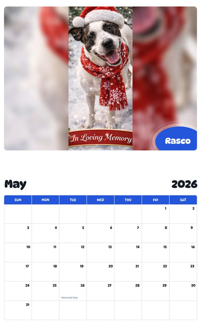 2026 - 2027 Rasco - Pawidols Pet Calendar