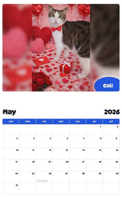 2026 - 2027 Cali - Pawidols Pet Calendar