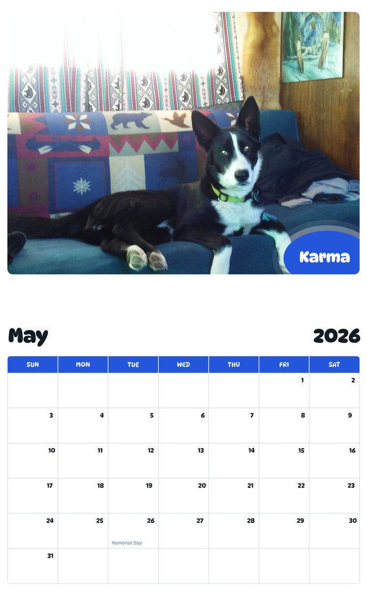 2026 - 2027 Karma - Pawidols Pet Calendar