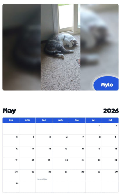 2026 - 2027 Mylo - Pawidols Pet Calendar