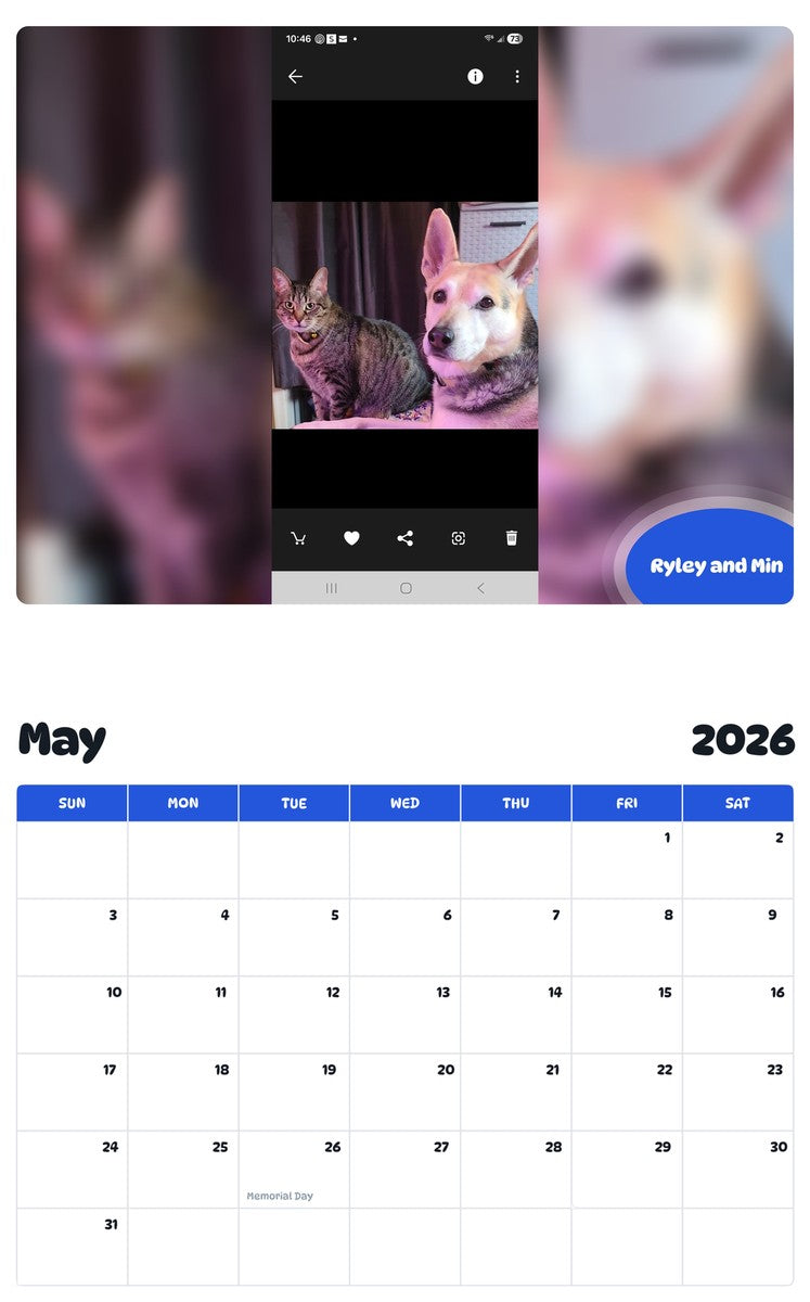 2026 - 2027 Ryley and Min - Pawidols Pet Calendar