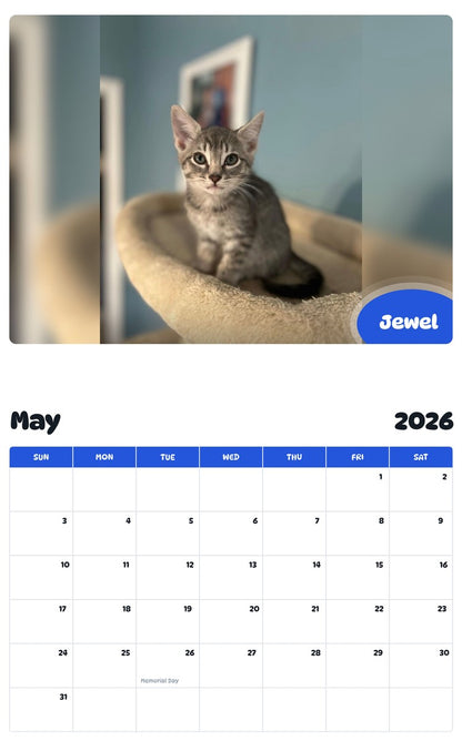 2026 - 2027 Jewel - Pawidols Pet Calendar