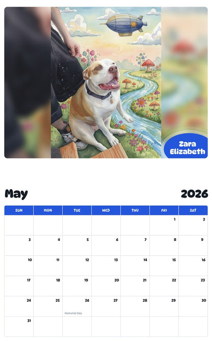 2026 - 2027 Zara Elizabeth - Pawidols Pet Calendar