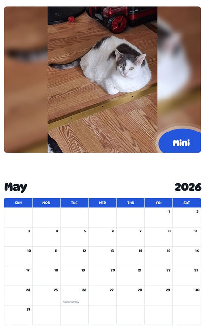 2026 - 2027 Mini - Pawidols Pet Calendar