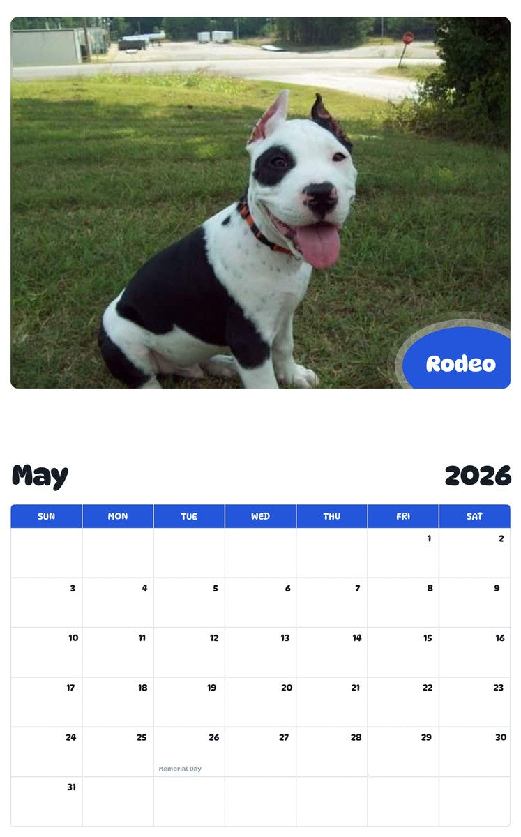 2026 - 2027 Rodeo - Pawidols Pet Calendar