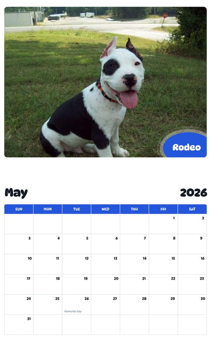 2026 - 2027 Rodeo - Pawidols Pet Calendar