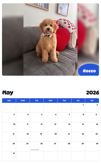 2026 - 2027 Rocco - Pawidols Pet Calendar