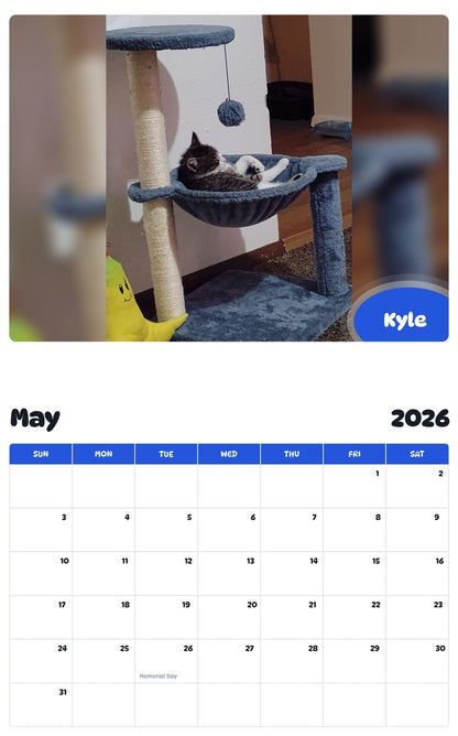 2026 - 2027 Kyle - Pawidols Pet Calendar