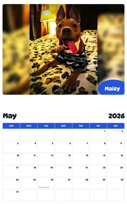 2026 - 2027 Maizy - Pawidols Pet Calendar