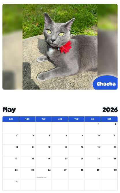 2026 - 2027 Chacha - Pawidols Pet Calendar