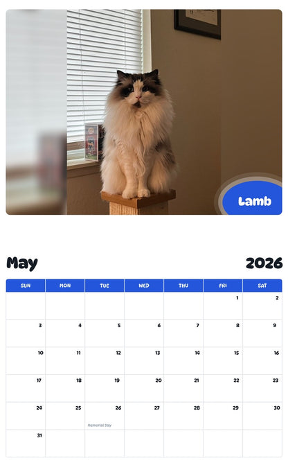 2026 - 2027 Lamb - Pawidols Pet Calendar