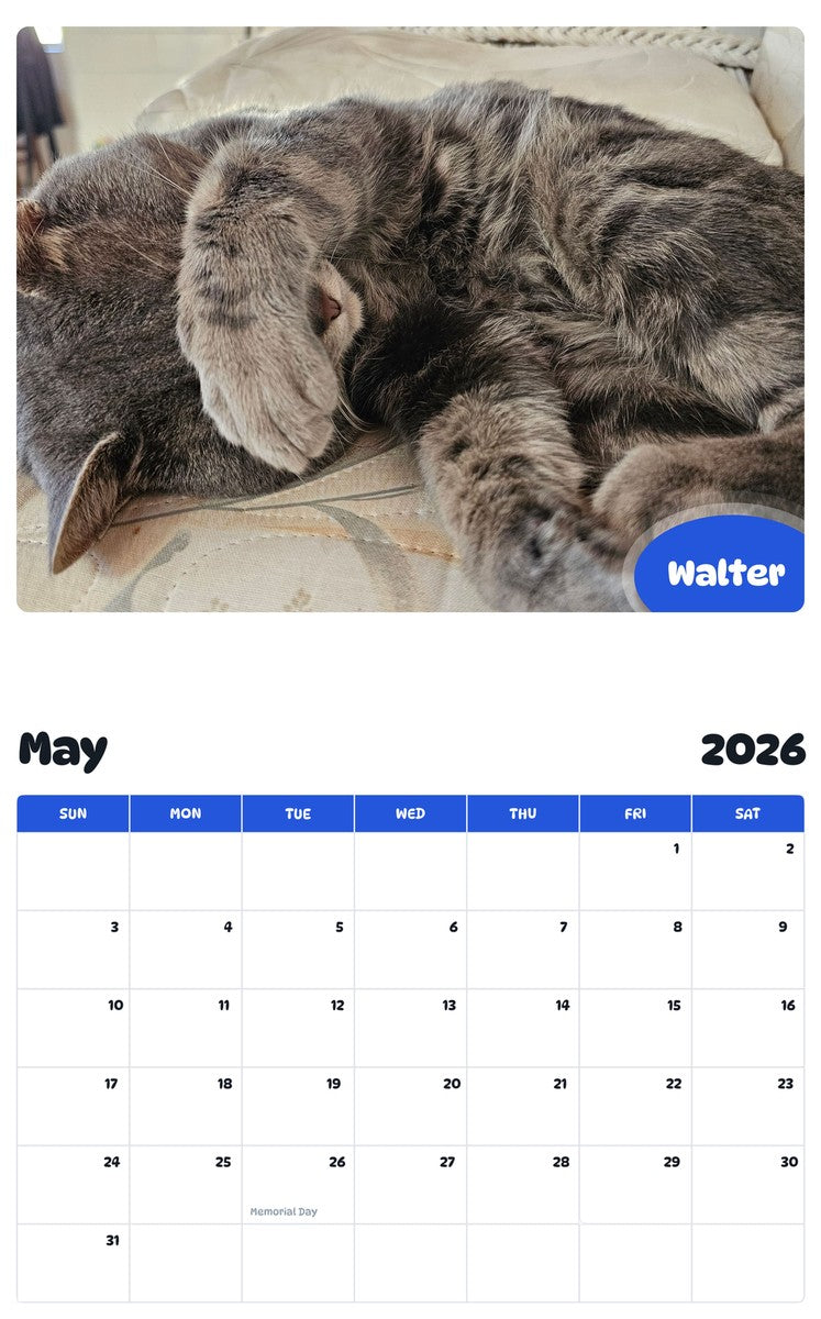 2026 - 2027 Walter - Pawidols Pet Calendar