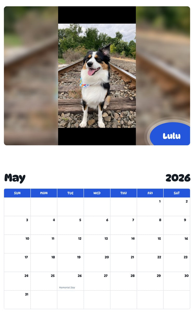 2026 - 2027 Lulu - Pawidols Pet Calendar