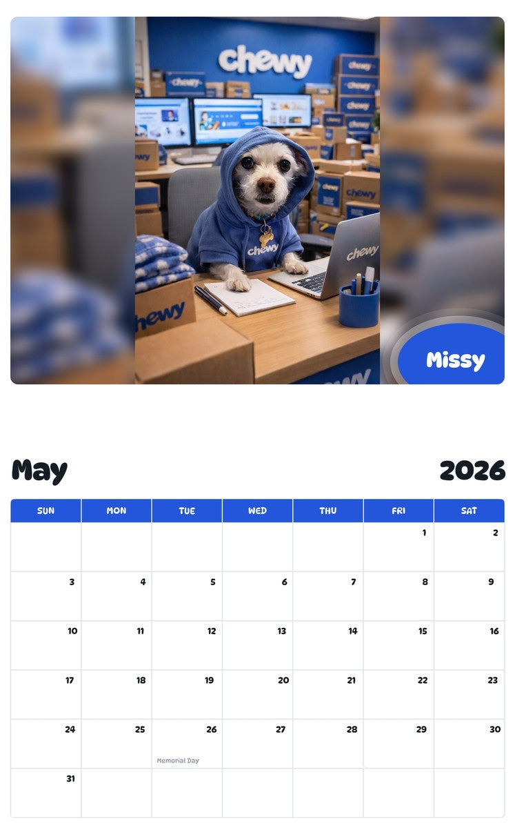 2026 - 2027 Missy - Pawidols Pet Calendar