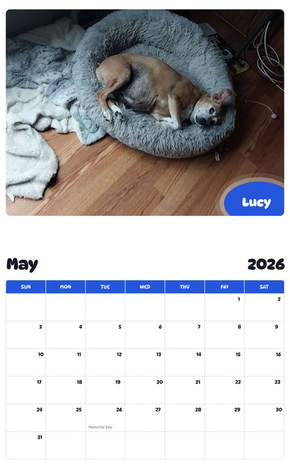 2026 - 2027 Lucy - Pawidols Pet Calendar