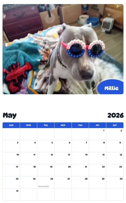 2026 - 2027 Millie - Pawidols Pet Calendar
