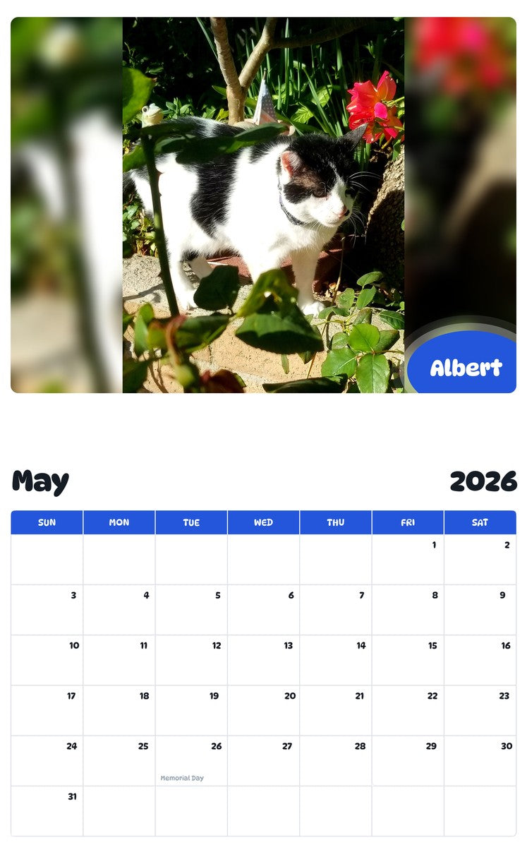 2026 - 2027 Albert - Pawidols Pet Calendar