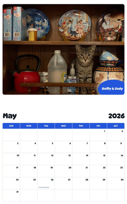 2026 - 2027 Buffy & Jody - Pawidols Pet Calendar