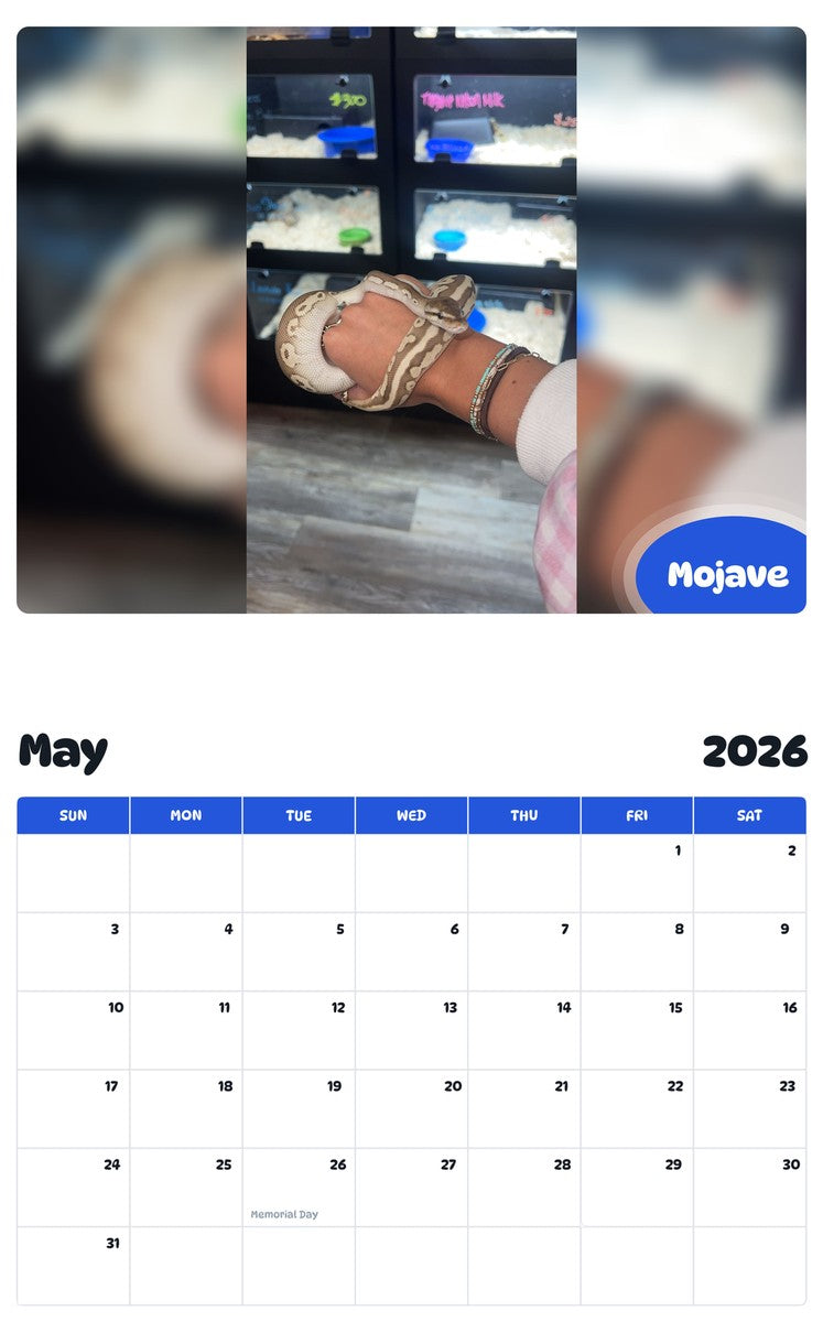 2026 - 2027 Mojave - Pawidols Pet Calendar