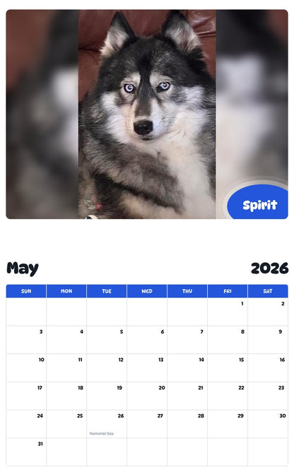 2026 - 2027 Spirit - Pawidols Pet Calendar