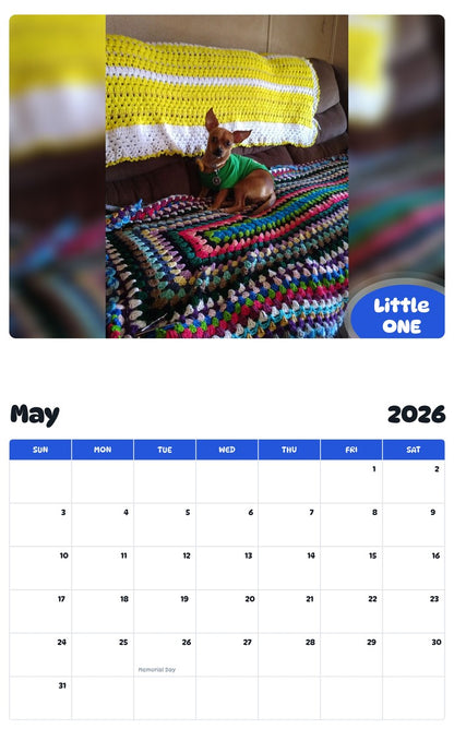 2026 - 2027 Little ONE - Pawidols Pet Calendar