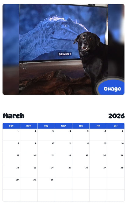 November 2025 - October 2026 Guage - Pawidols Pet Calendar