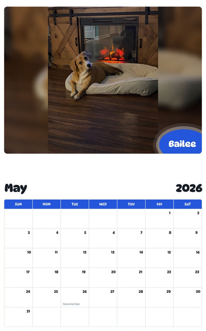 2026 - 2027 Bailee - Pawidols Pet Calendar