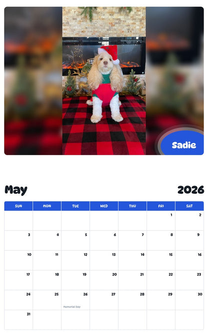 2026 - 2027 Sadie - Pawidols Pet Calendar