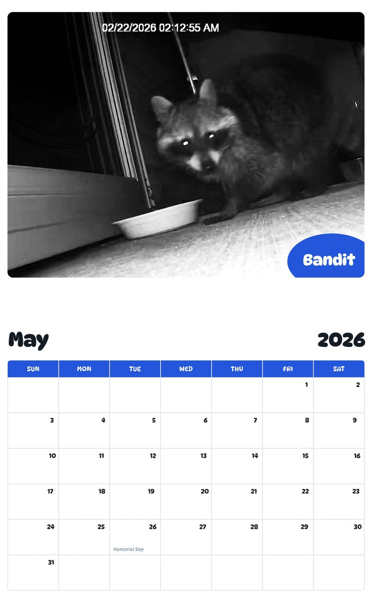 2026 - 2027 Bandit - Pawidols Pet Calendar